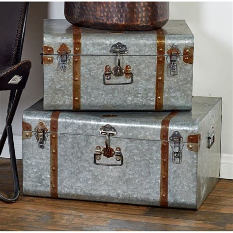 metal and wood trunk boxes|decorative metal storage trunk.